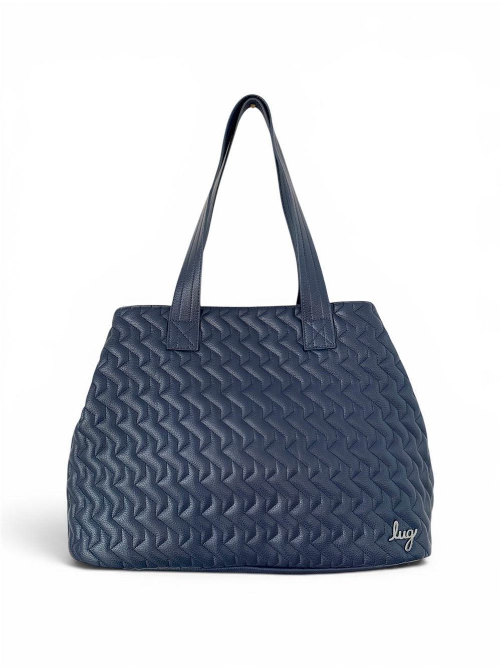 Lug Tempo VL Tote Bag Navy Quilted Vegan Leather Excellent Condition